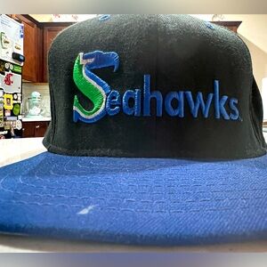 New era seahawks afc retro pro model hat. Black snapback vintage rare seattle